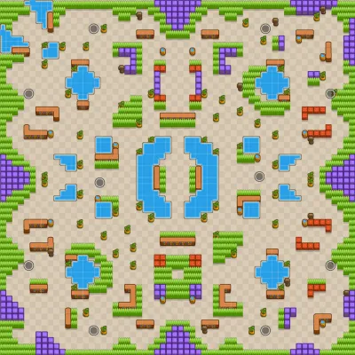 Acid Lakes map for Solo Showdown in Null's Brawl