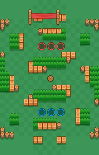 Beach Ball map for Brawl Ball in Null's Brawl