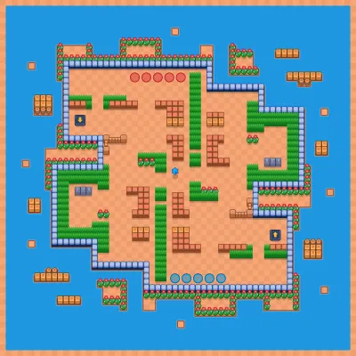 Brawlerverse map for Knockout 5v5 in Null's Brawl