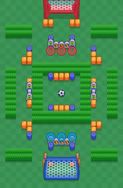 Center Stage map for Brawl Ball in Null's Brawl