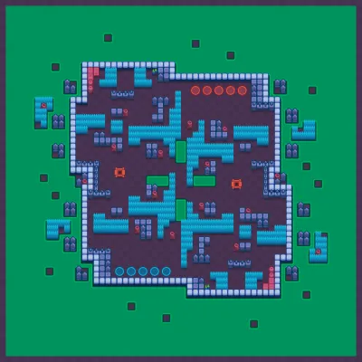 Cobblestone Swamp map for Gem Grab 5v5 in Null's Brawl