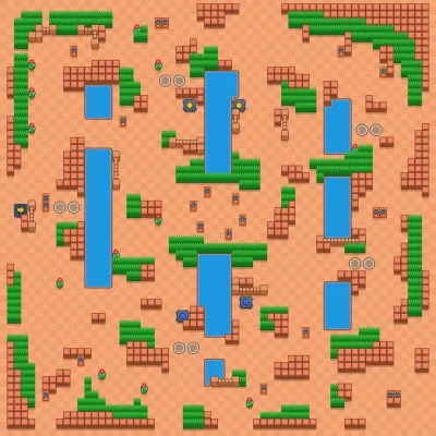 Crossing The Coast map for Trio Showdown in Null's Brawl