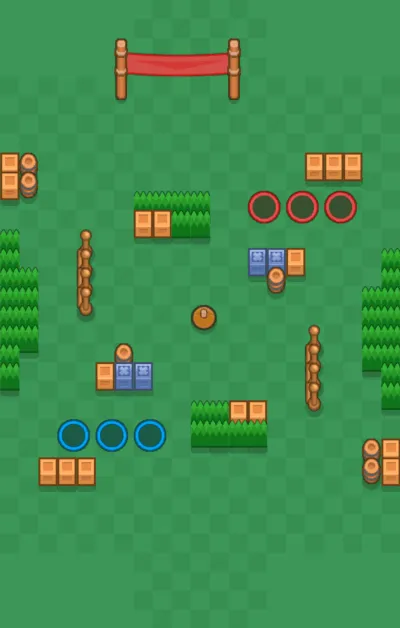Diagonal Dribble map for Super Ball in Null's Brawl