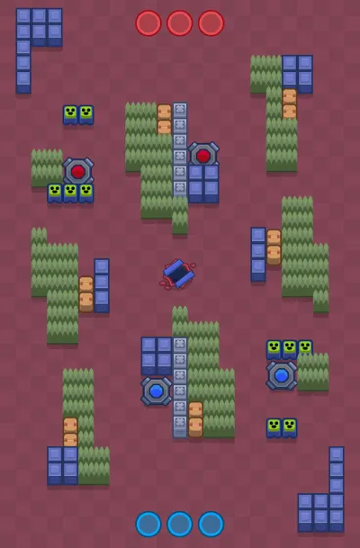 Extreme Nonchalance map for Gem Grab in Null's Brawl