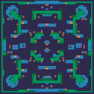 Flying Fantasies map for Duo Showdown in Null's Brawl