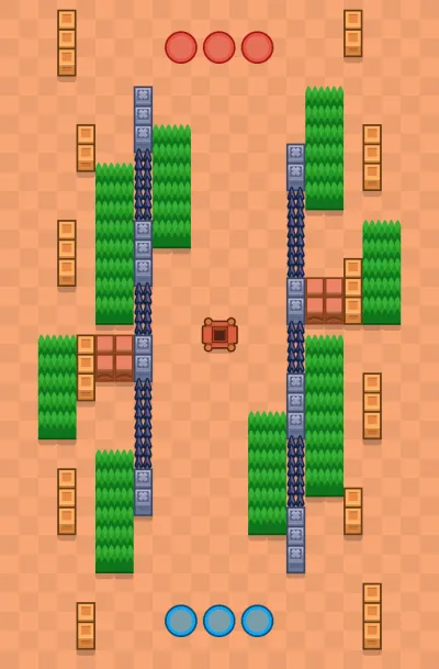 Fortress Fall map for Gem Grab in Null's Brawl