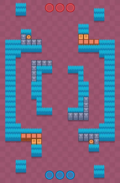Gem Fort map for Gem Grab in Null's Brawl