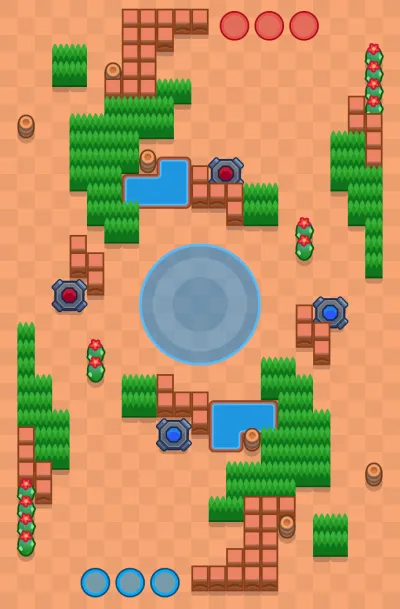 Golden Bay map for Hot Zone in Null's Brawl