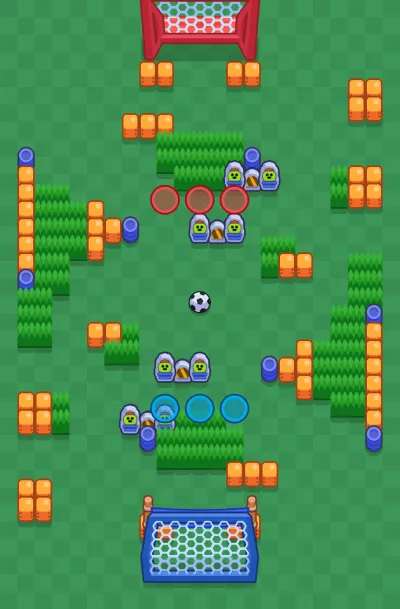 Grass Knot map for Brawl Ball in Null's Brawl