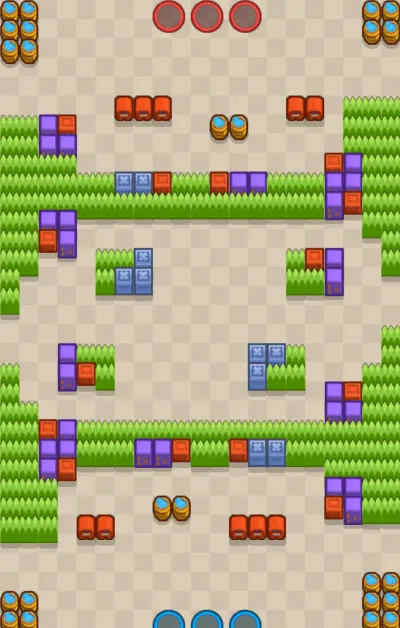 Hard Rock Mine map for Gem Grab in Null's Brawl
