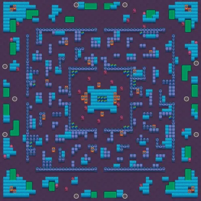 Hot Maze map for Loaded Duo Showdown in Null's Brawl