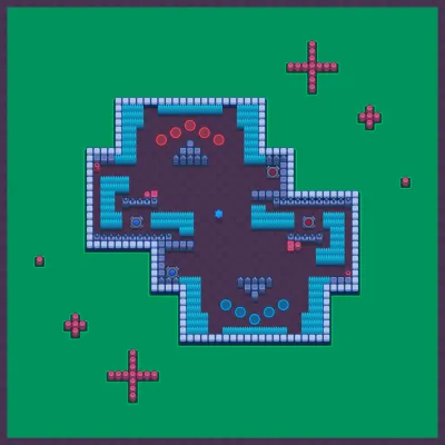Island Of Finality map for Wipeout 5v5 in Null's Brawl
