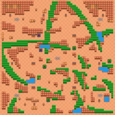 Lotus map for Duo Showdown in Null's Brawl
