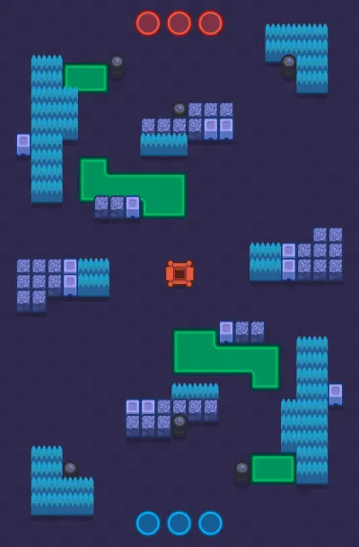 Open Space map for Gem Grab in Null's Brawl