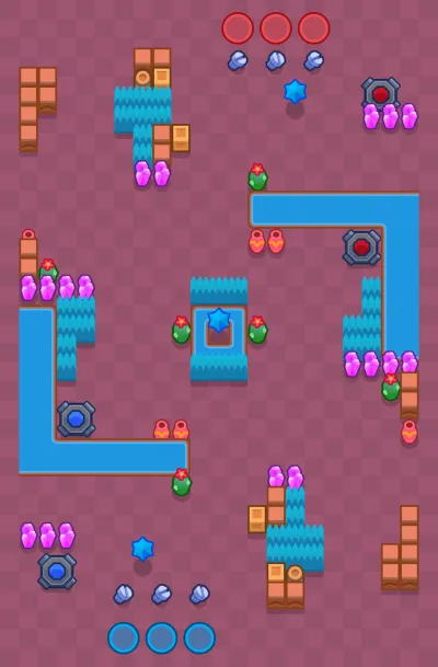 Prize Pushing map for Token Run in Null's Brawl