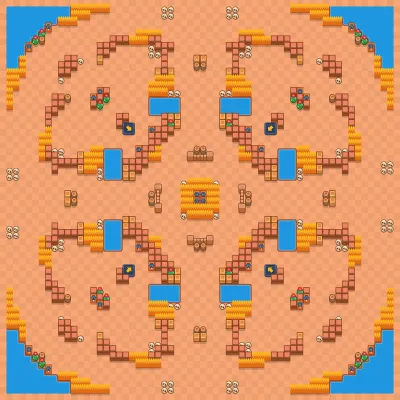 Ring O Brawlin map for Trio Showdown in Null's Brawl