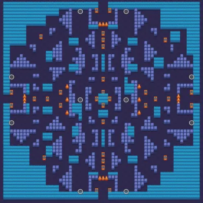 Rockwall Brawl map for Loaded Duo Showdown in Null's Brawl