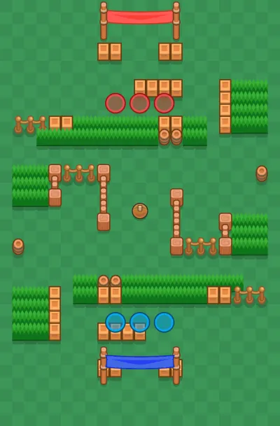 Rooftop Runners map for Brawl Ball in Null's Brawl
