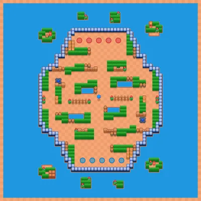 Serpentshrine Island map for Knockout 5v5 in Null's Brawl