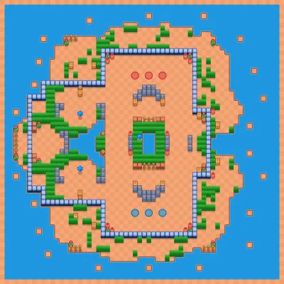 Silver Highlands map for Brawl Arena in Null's Brawl