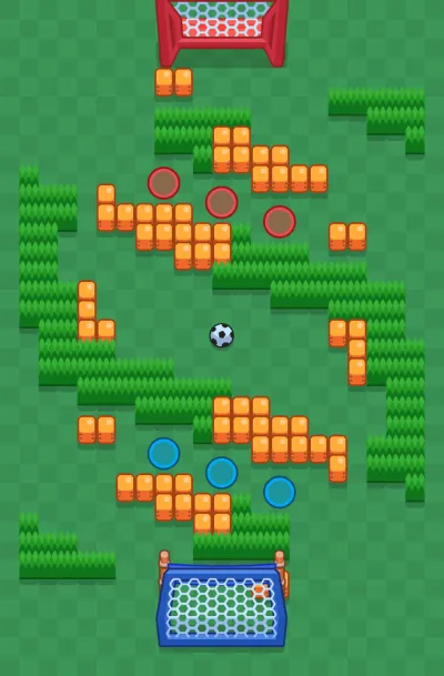 Singed Earth map for Brawl Ball in Null's Brawl