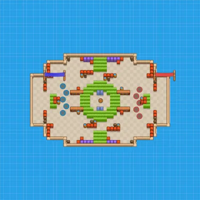 Stockpile Stadium map for Brawl Ball 5v5 in Null's Brawl