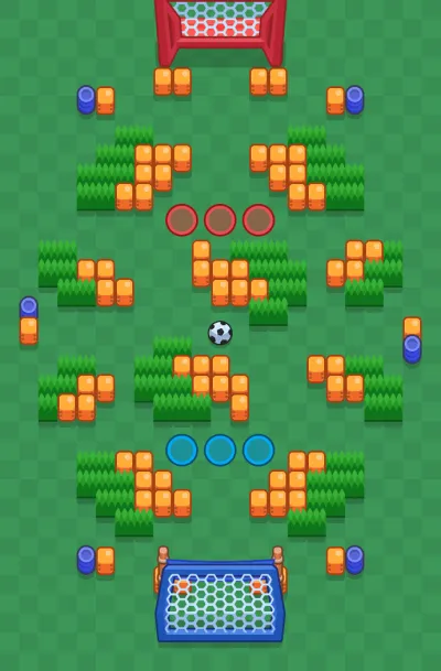 Sunny Soccer map for Brawl Ball in Null's Brawl