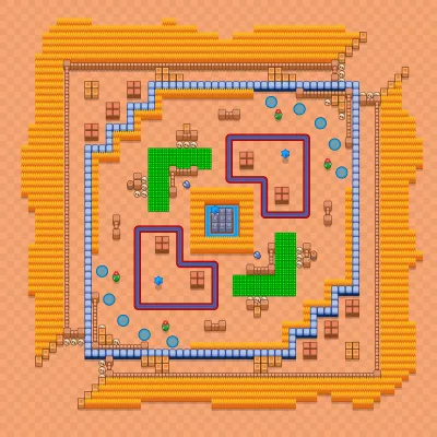 T-Rail Rush map for Subway Run in Null's Brawl