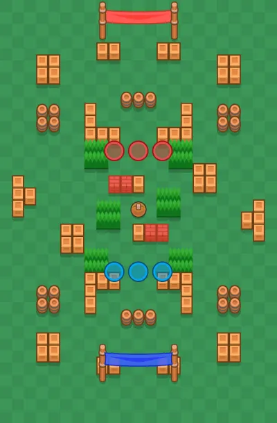 Triple Dribble map for Brawl Ball in Null's Brawl