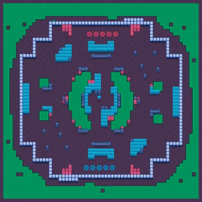 Unhappy Arena map for Knockout 5v5 in Null's Brawl
